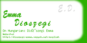 emma dioszegi business card